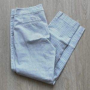 Kenar Pattern Cotton Pocketed Ankle Work Pants